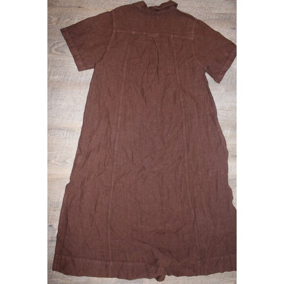 MATE THE LABEL BROWN WOMEN'S MAXI LINEN DRESS W/POCKETS SZ S NWOT $248 - Picture 6 of 6